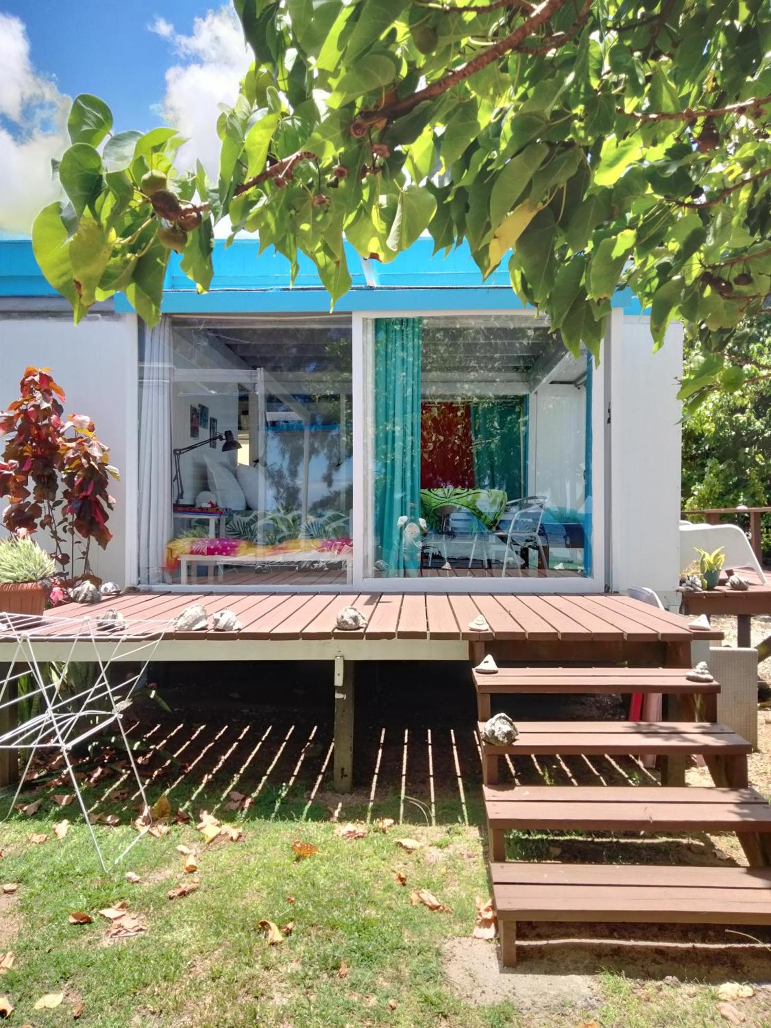Bungalow Vue Lagon 180 Degre, La Maison Bleue موريا المظهر الخارجي الصورة