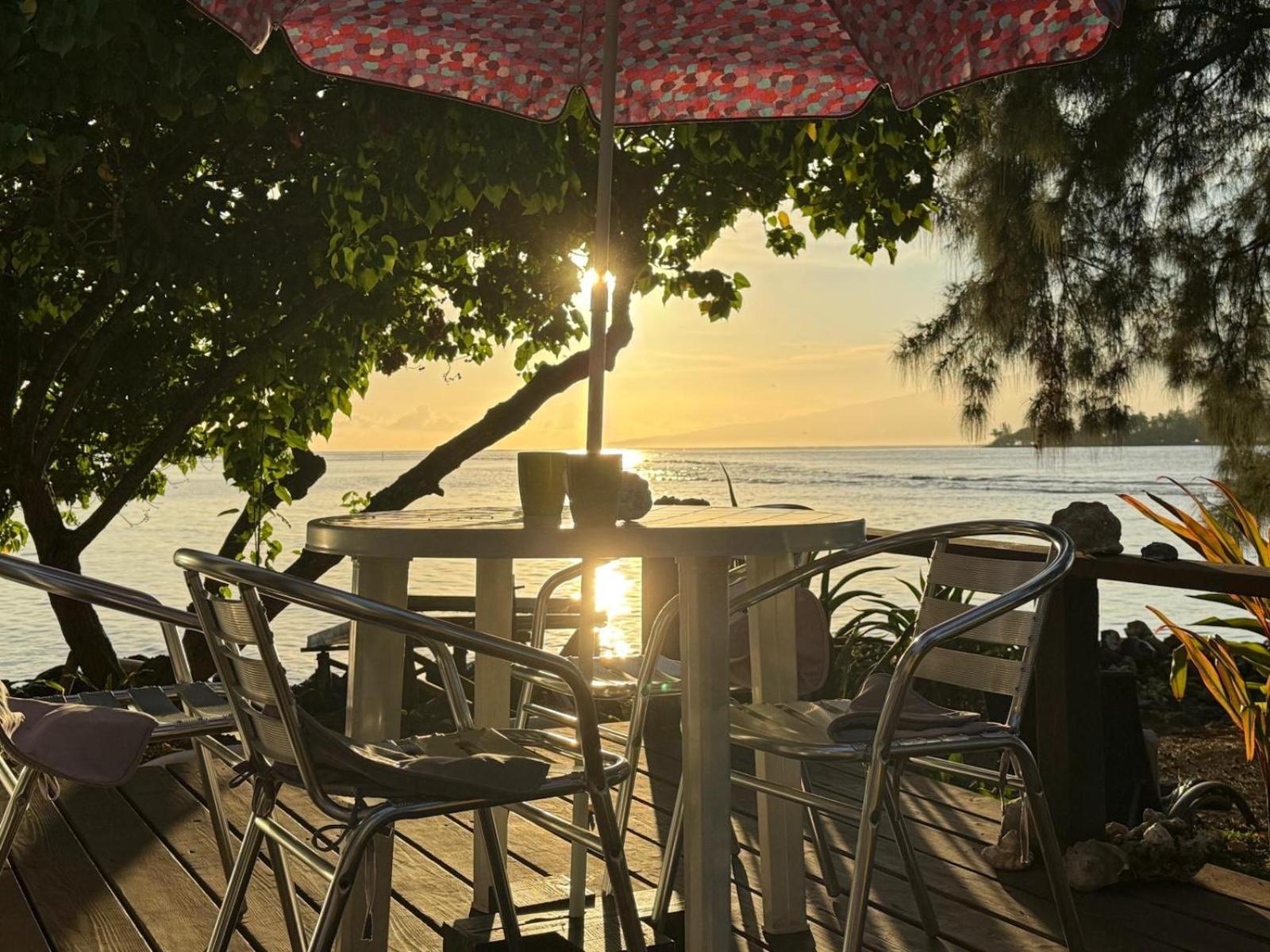 Bungalow Vue Lagon 180 Degre, La Maison Bleue موريا المظهر الخارجي الصورة