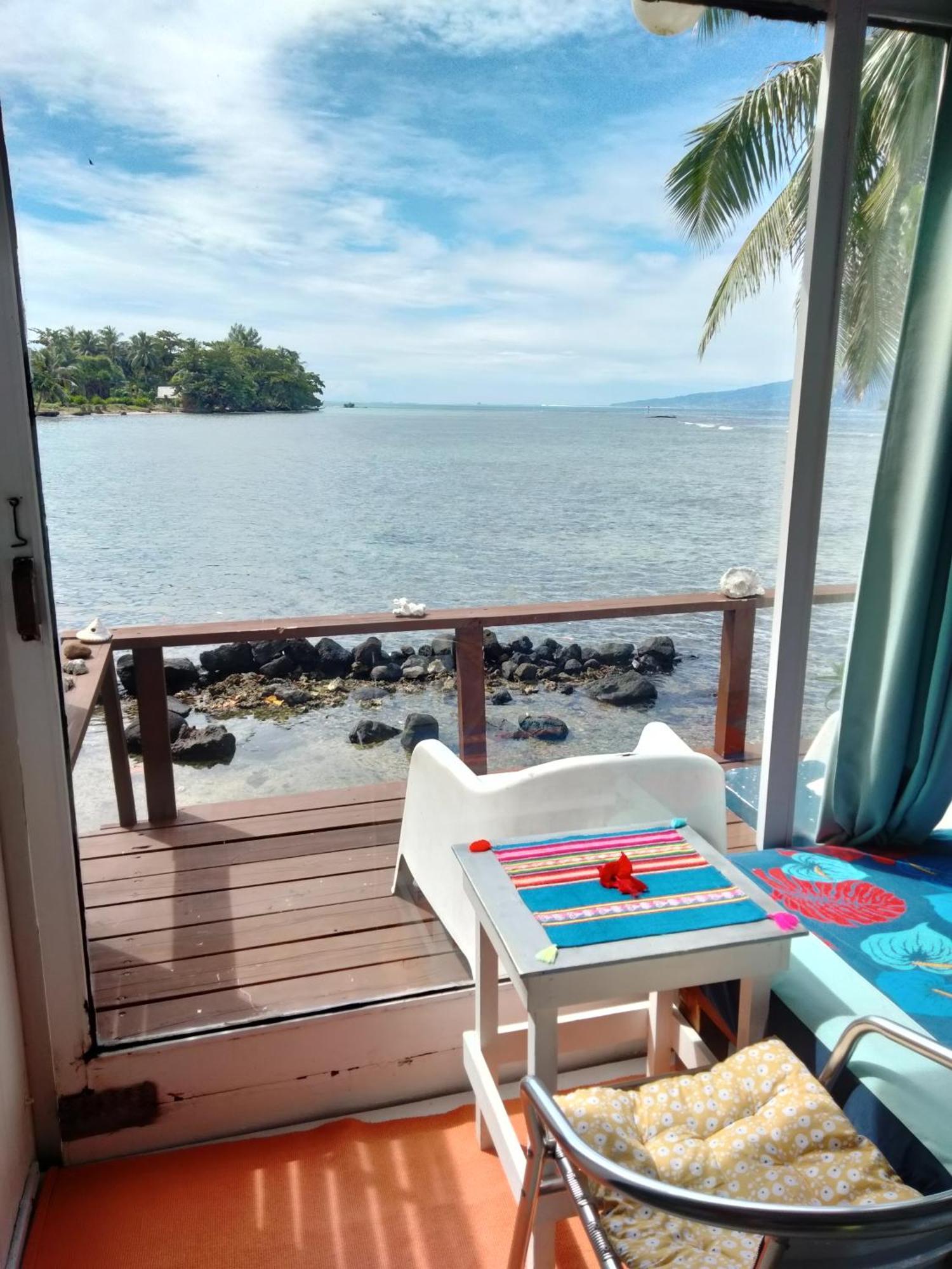 Bungalow Vue Lagon 180 Degre, La Maison Bleue موريا المظهر الخارجي الصورة